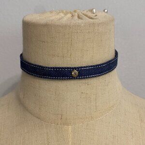NWT Ettika Revolve Denim Choker Necklace